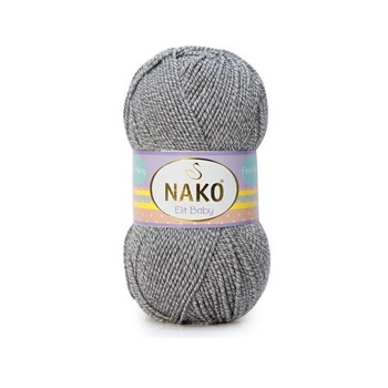 Nako Elit Baby 21353 100g szaro biały