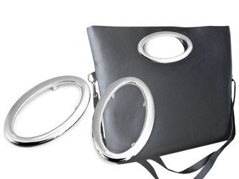 Rączki metalowe uszy do torebek 7 x 12cm miedziany
