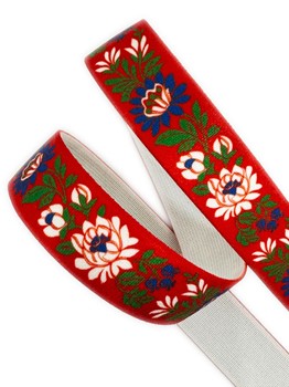 GUMA płaska 25MM KWIATY