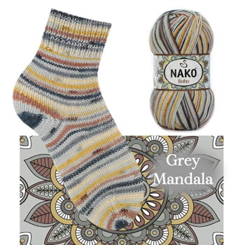 Nako Boho 82453 Grey Mandala