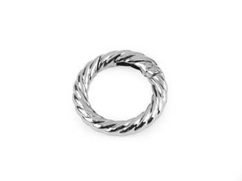 Karabińczyk metalowy zapięcie koło 20mm srebrny