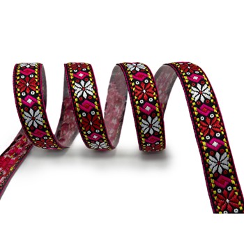 TAŚMA OZDOBNA BOHO ETNO LUDOWA 25 MM