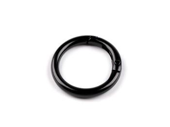Karabińczyk metalowy zapięcie koło 25mm czarny