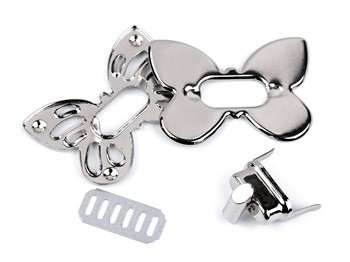 Zapięcie do toreb srebrne 37x52 mm 630502