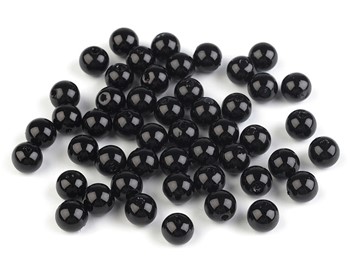 Koraliki plastikowe perłowe 8 mm CZARNE