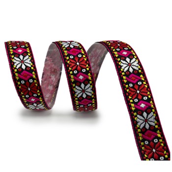 TAŚMA OZDOBNA BOHO ETNO LUDOWA 25 MM