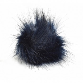 Pompon do czapki 15 cm grafit / jeans