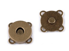 Zapięcie magnetyczne do przyszycia 18mm mosiądz