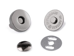 Zapięcie magnetyczne 18mm grafit z nitem