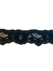 KORONKA ELASTYCZNA 3,5 CM CZARNA