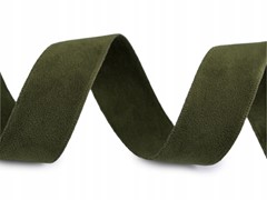 AKSAMITKA 25MM DWUSTRONNA KHAKI 1m