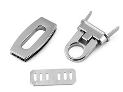 Zapięcie do toreb srebrne 20 x 40 mm 790498
