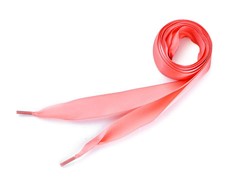 Sznurówki wstążki 110 cm różowo koralowe