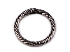 Karabińczyk metalowy zapięcie koło 32mm grafit