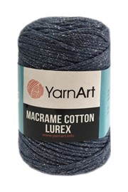 Yarn Art Macrame Cotton Lurex 730 jeans z niebiesk