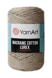 Yarn Art Macrame Cotton Lurex 735 beż/złota nitka