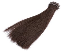 Włosy dla lalek brązowe 20 cm