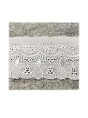 HAFT ANGIELSKI  6 CM  BIAŁY