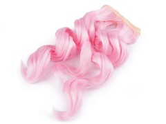 Włosy dla lalek różowe 25 cm