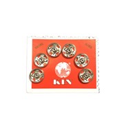 Zatrzaski metalowe (3) śr. 1cm SREBRNE 6 sztuk