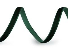 TAŚMA AKSAMITNA AKSAMITKA 7 MM BUTELKOWA ZIELEŃ -
