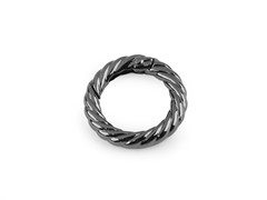 Karabińczyk metalowy zapięcie koło 20mm grafit