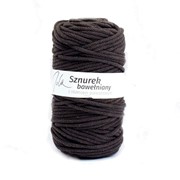 Sznurek bawełniany 5mm BRĄZOWY CIEMNY
