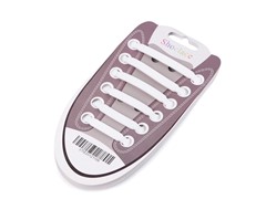 Sznurówki silikonowe białe