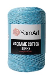 Yarn Art Macrame Cotton Lurex 733 niebieski srebrn