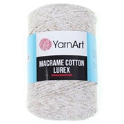 Yarn Art Macrame Cotton Lurex 724 ecru/złota nitka