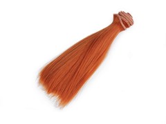 Włosy dla lalek rude 15 cm