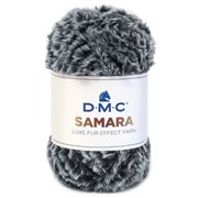 DMC SAMARA 406 granat wpadający w szary melanż