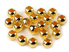 Koraliki plastikowe 10 MM duży otwór ZŁOTE